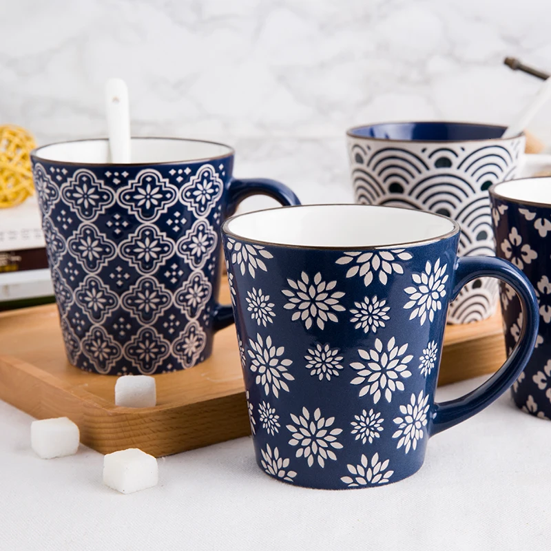 400 керамическая кружка лаконичная ручная роспись чашка Марка большая емкость мл