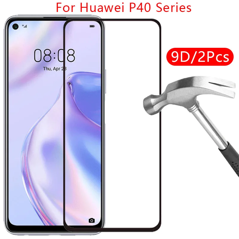 

9d protective tempered glass for huawei p40 lite e 5g screen protector on huwei hawei huawe huawi huawey p 40 light p40lite film