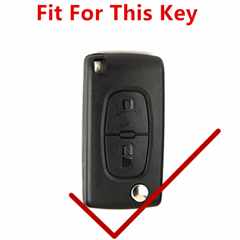Флип-чехол FLYBETTER из натуральной кожи с 2 кнопками для Peugeot 208/207/3008/308/407/307/408 Citroen