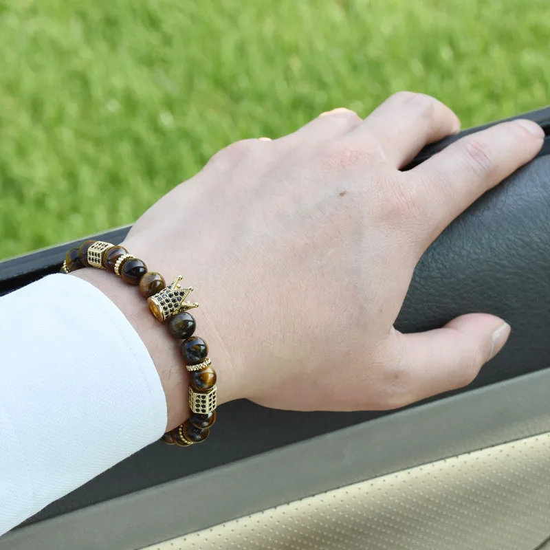 Винтажный Браслет KSRA из натурального камня для женщин и мужчин модные медные