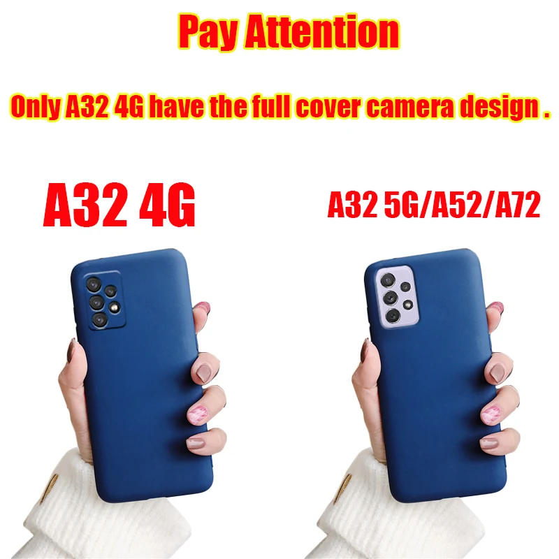 candy color silicone phone case for samsung galaxy a32 a52 a72 4g 5g a40 a41 a50 a30s a20 a70 a7 2018 a40 a52s soft tpu cover free global shipping