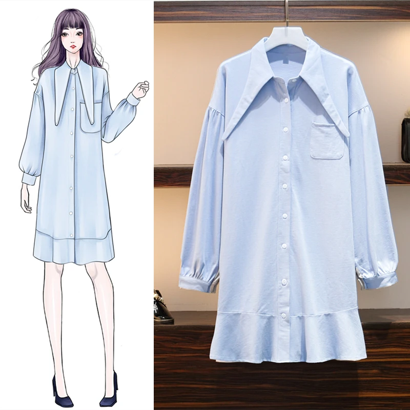 5xl плюс большие размеры женская одежда 2020 весна осень зима корейский чистый цвет