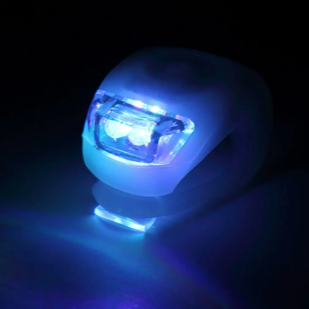 

Waterproof LED Head Front Rear Wheel Bicycle Bike Cycling Silicone Head Front Rear Wheel Safety Light Lamp