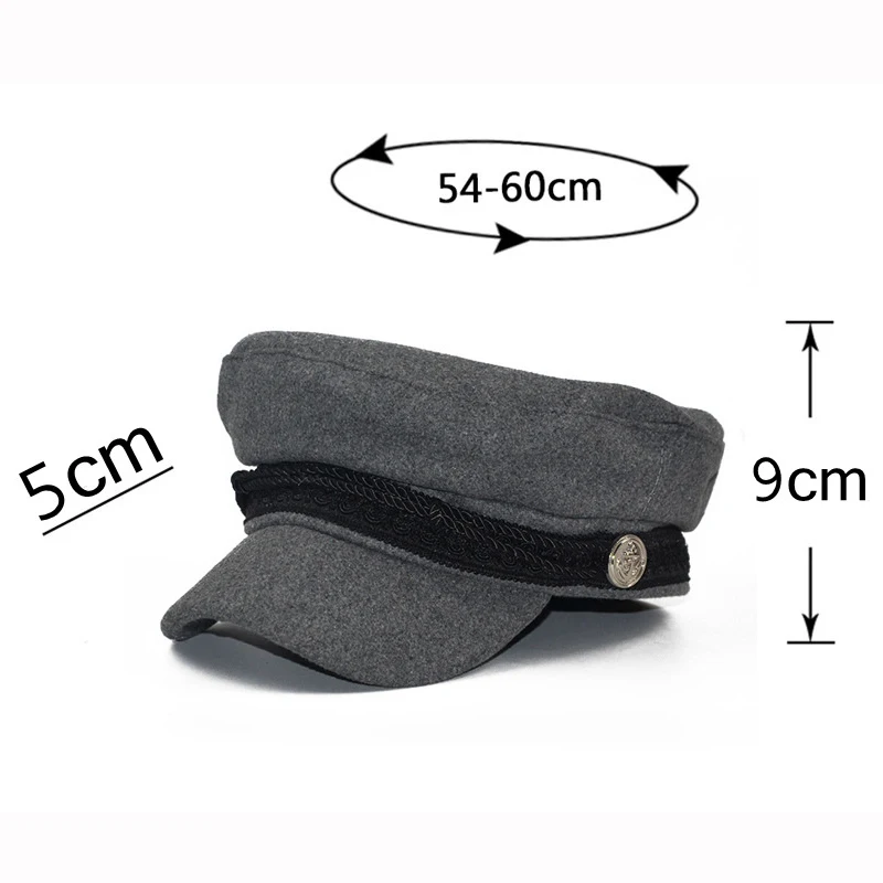 

2020 Fashion retro solid lace lady all-match beret octagonal hat autumn and winter trend women travel sunshade military hat
