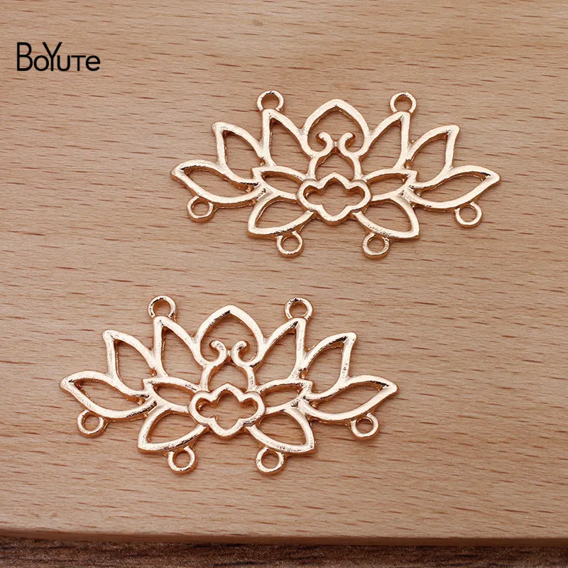 

BoYuTe (20 Pieces/Lot) 21*40MM Metal Alloy Hollow Out Lotus Materials DIY Hand Made Jewelry Accessories Wholesale