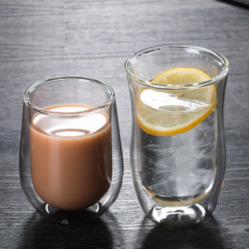 200/250 ml Creative Drinking Glasses Double Bottom Mug Coffee Glass Cup Elegant Juice Milk Tea Shot with Dragon Egg Shape | Дом и сад