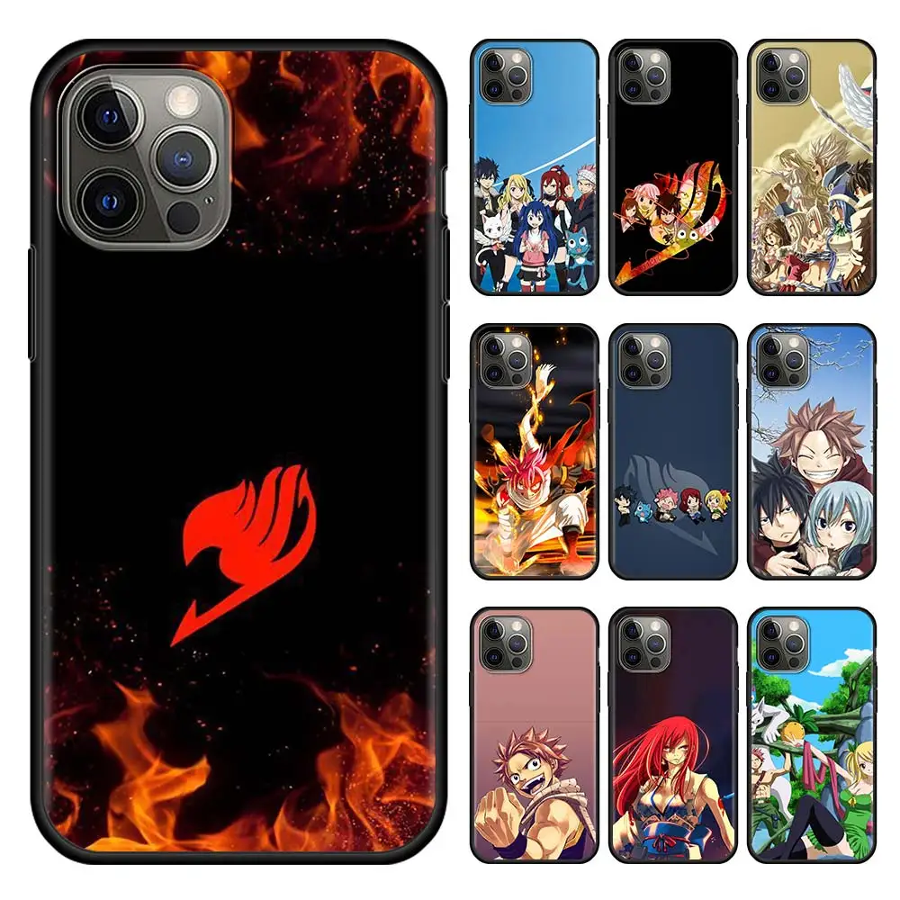 

Anime Manga Fairy Tail Soft Silicone Phone Case for iPhone 13 12 Mini 11 Pro XR X XS Max 8 7 6 6S Plus 5 5S SE Black Funda Cover