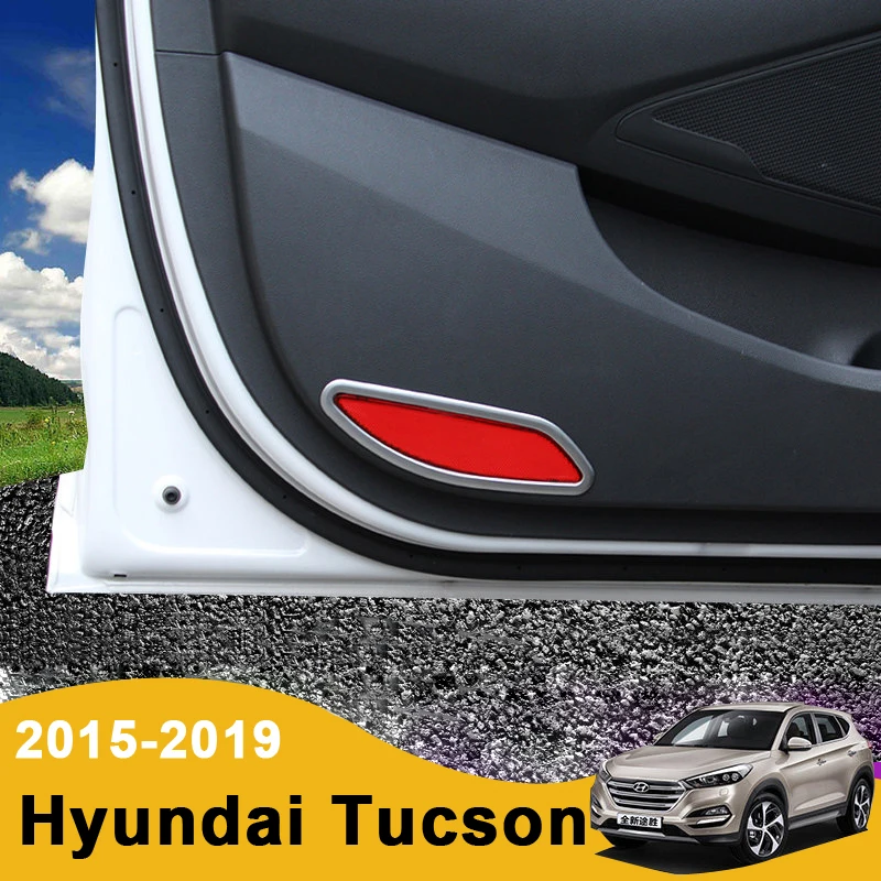 Для hyundai Tucson 2015 2016 2017 2018 ABS Хромированная Внутренняя дверь автомобиля отражающая