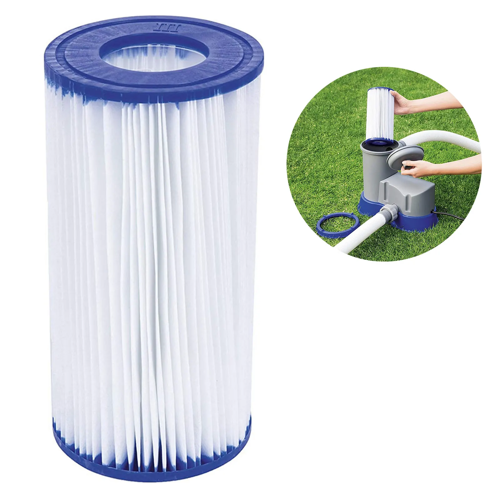 

Pool Filter Pool High Performance Filter Cartridge Washable Reusable Filter Tube for Swimming Pool Filter Equipment Replacement