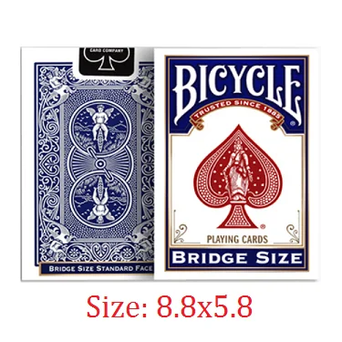 Bridge Blue Велосипедный всадник задний стандартный индекс игральные карты красный/синий палубный Покер Размер 808 новые Запечатанные USPCC США волшебные карты фокусы реквизит - Цвет: Bridge Blue