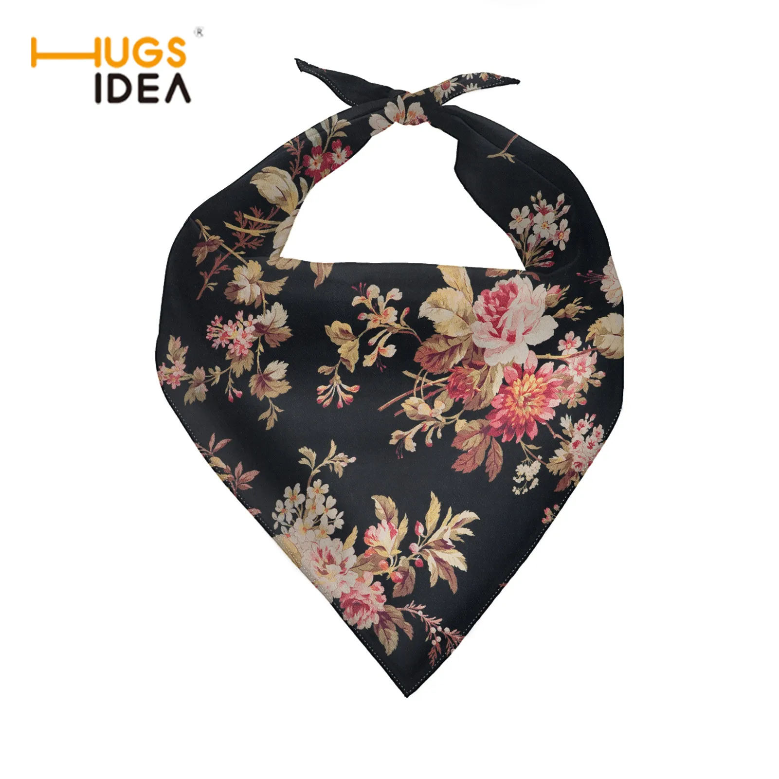 

Colorful Tropical Plant Flower Puppy Pet Neckerchief Dustproof Anti-Dirty Slobber Towel Fit Small Medium Size Pets