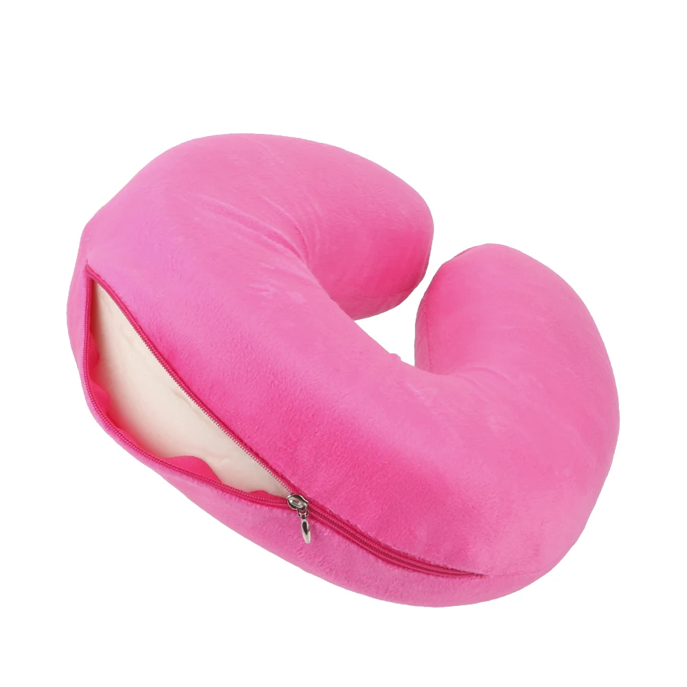 Дорожная подушка для шеи U-образная Мягкая надувная с эффектом памяти