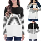 Женская блузка для беременных, длинный рукав, однотонный топ, блузка на пуговицах, Осень-зима, модная повседневная одежда для беременных, M850