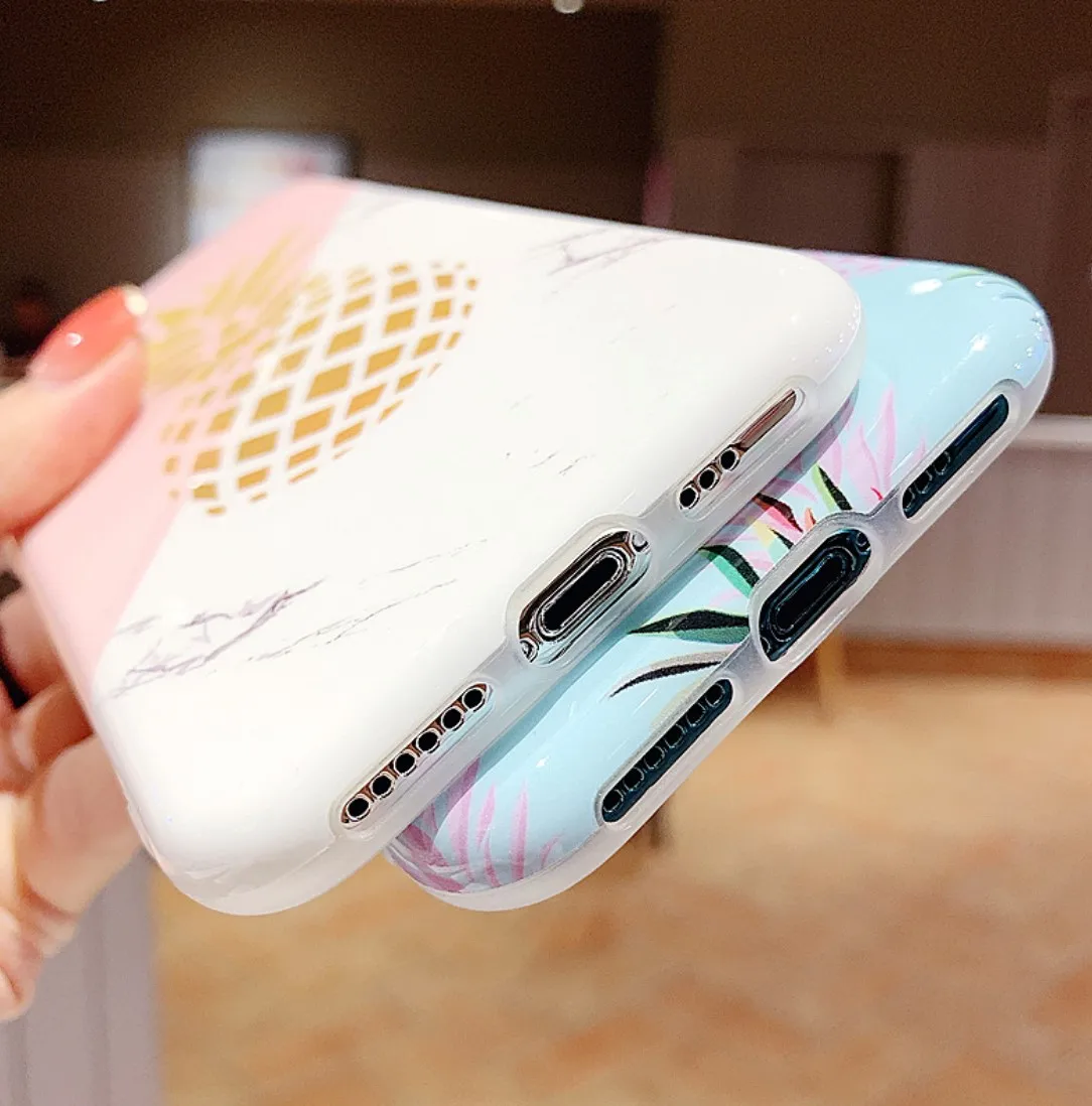 Прозрачный чехол из ТПУ с золотистым и маленьким ананасом для Apple iphone 11 Pro XS Max X XR 8 7