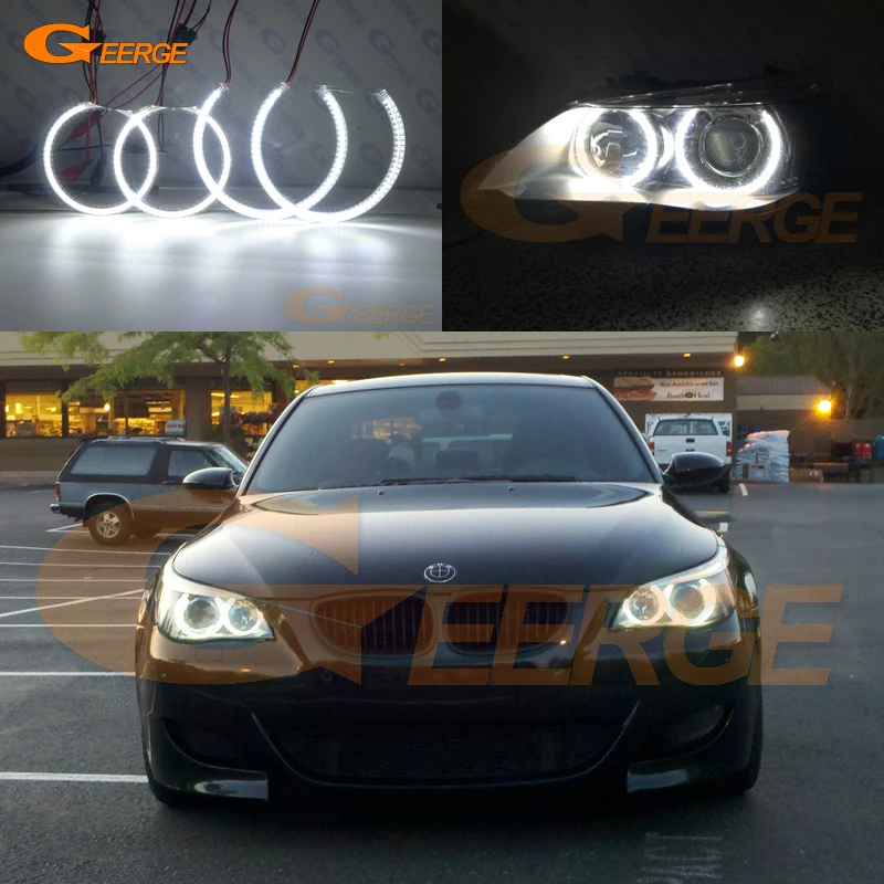 

For BMW E60 E61 525I 530I 540I 545I 550I M5 Pre LCI 2003-2007 Ultra bright SMD LED Angel Eyes halo rings Day Light Car styling