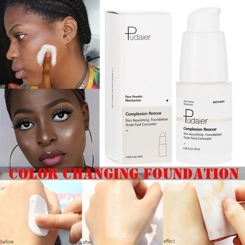 Base Maquiagem Color Changing Face Foundation Makeup Incredible Liquid Cream Brighten Skin Colour Cosmetic |