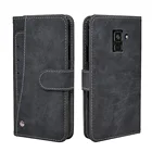 Роскошный винтажный Чехол для Samsung Galaxy A5 A6 A7 A8 J6 J4 J8 J2 CORE 2018 Plus, откидной кожаный деловой силиконовый чехол-бумажник