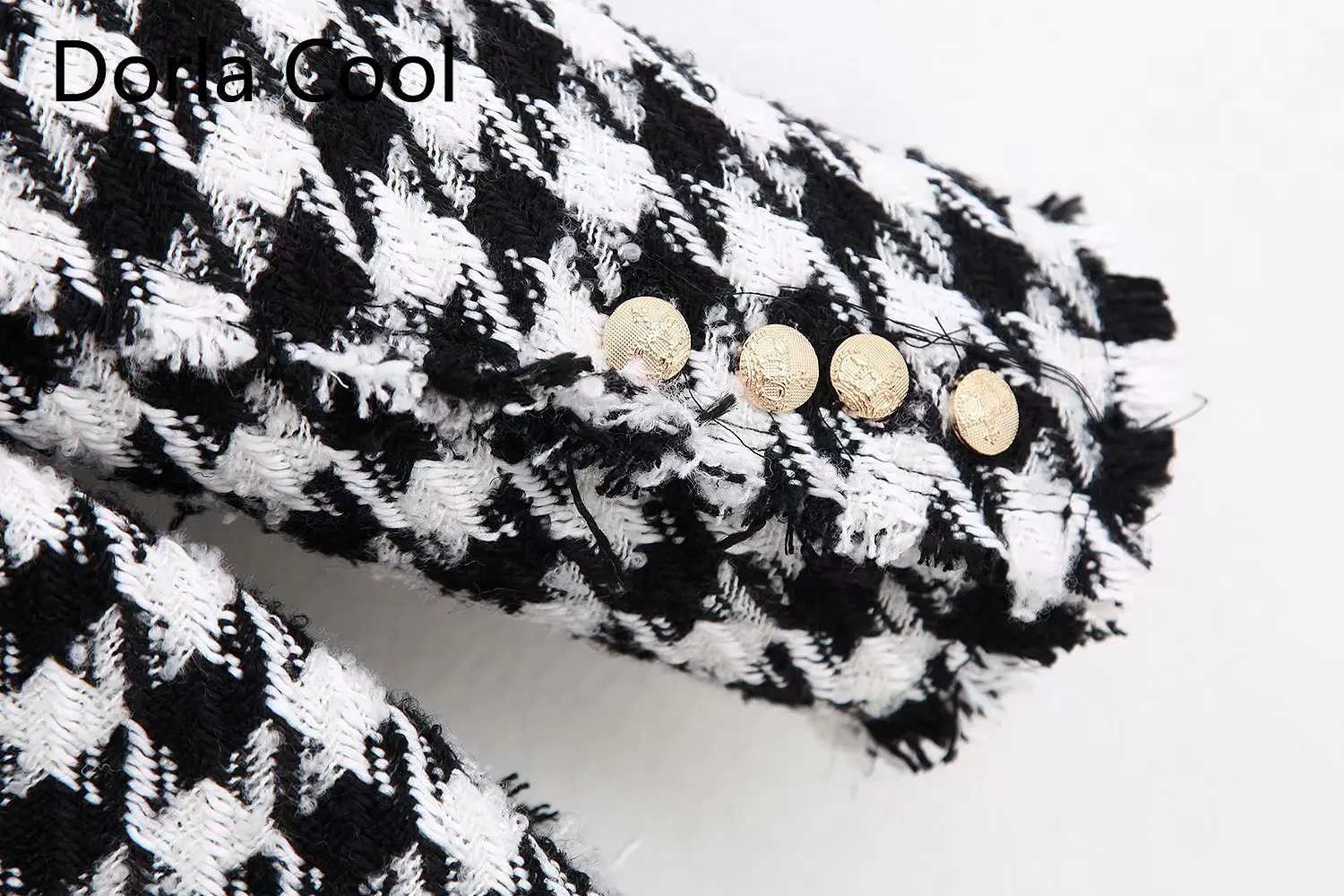 New 2020 Spring Women Plaid Blazers High Street Designer Europe Lady's Office Wear Coats Double Breasted Chic Outerwear Clothing | Женская