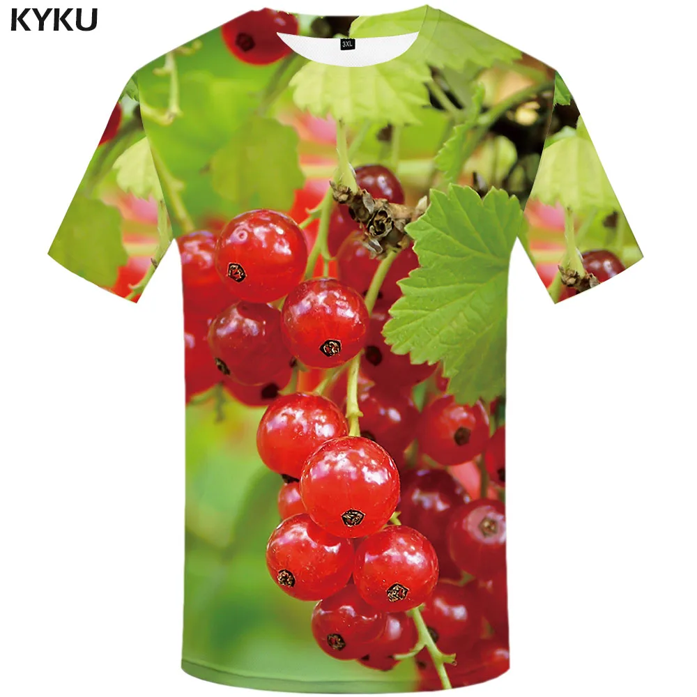 Футболка мужская с 3D принтом фруктов свободная рубашка элемента смешная