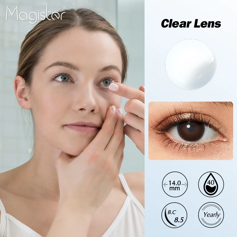 contact lenses with diopters prescription contact lens minus for vision correction 2pcs clear lenses for myopia yearly soft lens free global shipping