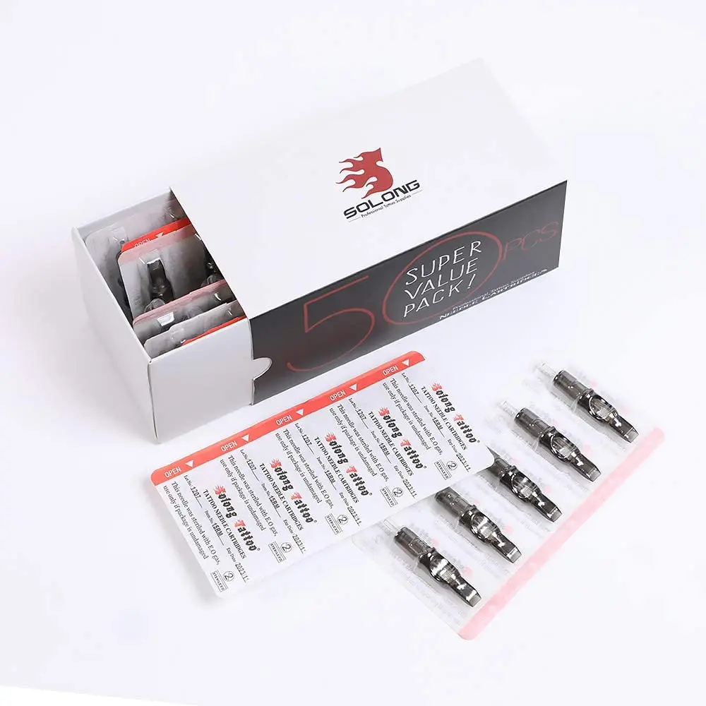 

Professional Tattoo Kit Machie Pen Permanent Makeup Machine Tattoo Power Supply Rotary Tatttoo Machine 50pcs Cartridge Needles