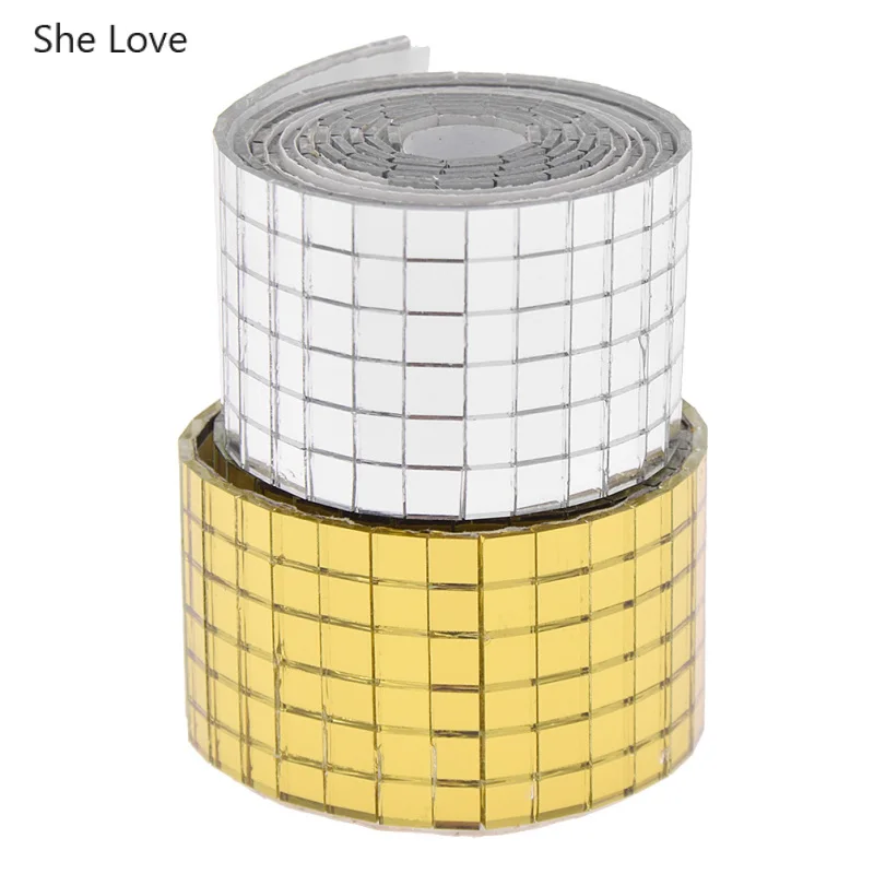 Самоклеящаяся квадратная мозаичная плитка из настоящего стекла зеркальный