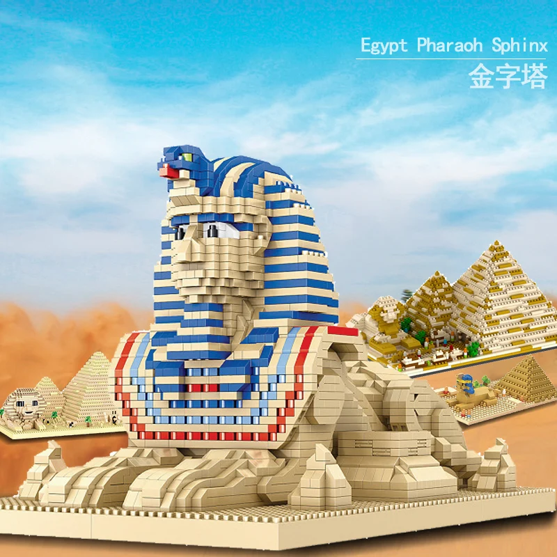 Пирамида из Египта Фараона сфинкса пустыни монстра