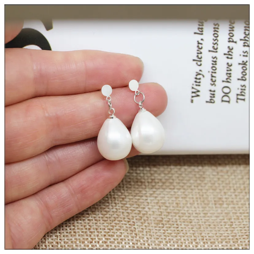 Pearl earrings Женские серьги-гвоздики из стерлингового серебра 925 пробы, высококачественные дизайнерские серьги-гвоздики с жемчугом - Окраска металла: Pearl earrings