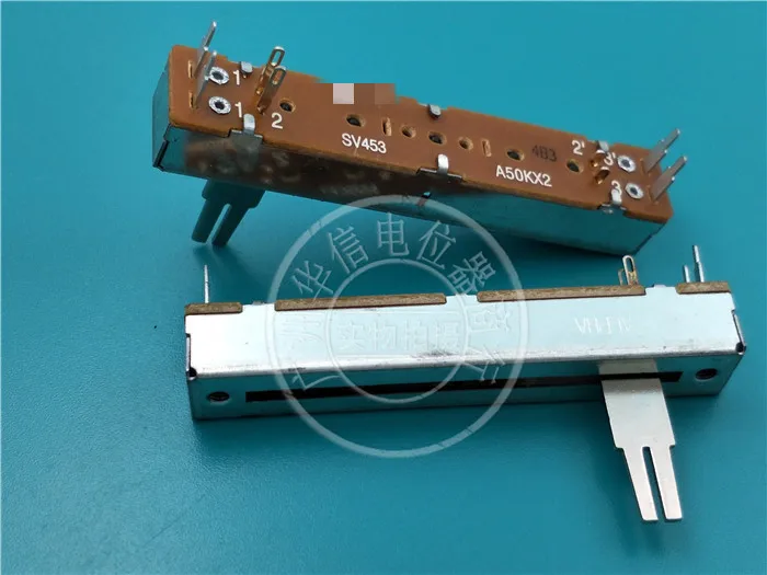 Для миксера ALPHA SV453 A50Kx2 прямой скользящий потенциометр 20A6 / 73 мм Fader переменных