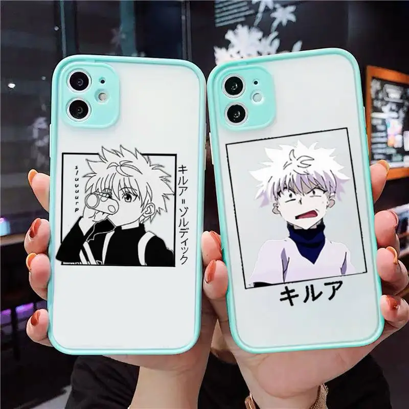 

Hunter X Hunter Killua Zoldyck Anime Phone Case Matte Transparent for iPhone 7 8 11 12 s mini pro X XS XR MAX Plus Clear Coque