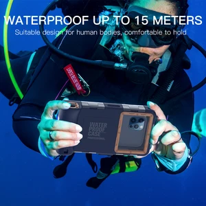 waterproof for 5 6 9 inch phone swimming diving cover iphone 12 13 pro max samsung s21 ultra case depth underwater photography free global shipping
