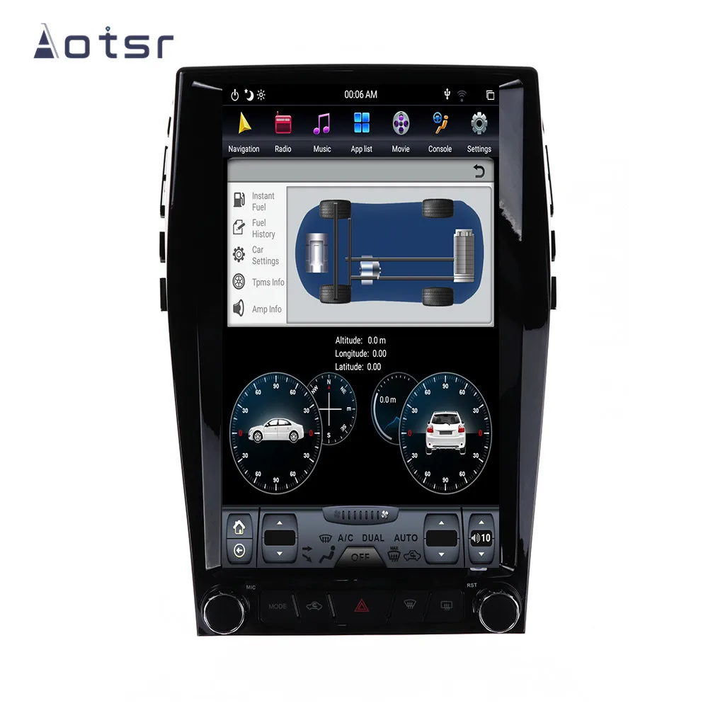 AOTSR Tesla 1 Din Android 8 Car Radio Coche For Ford Edge 2015 - 2019 GPS Navigation CarPlay 13.6" Multimedia Player AutoRadio |