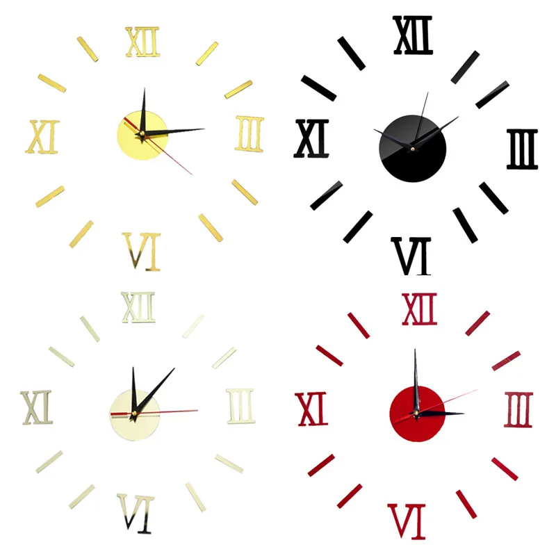 Наклейки на большие настенные часы современный дизайн сделай сам Стикеры
