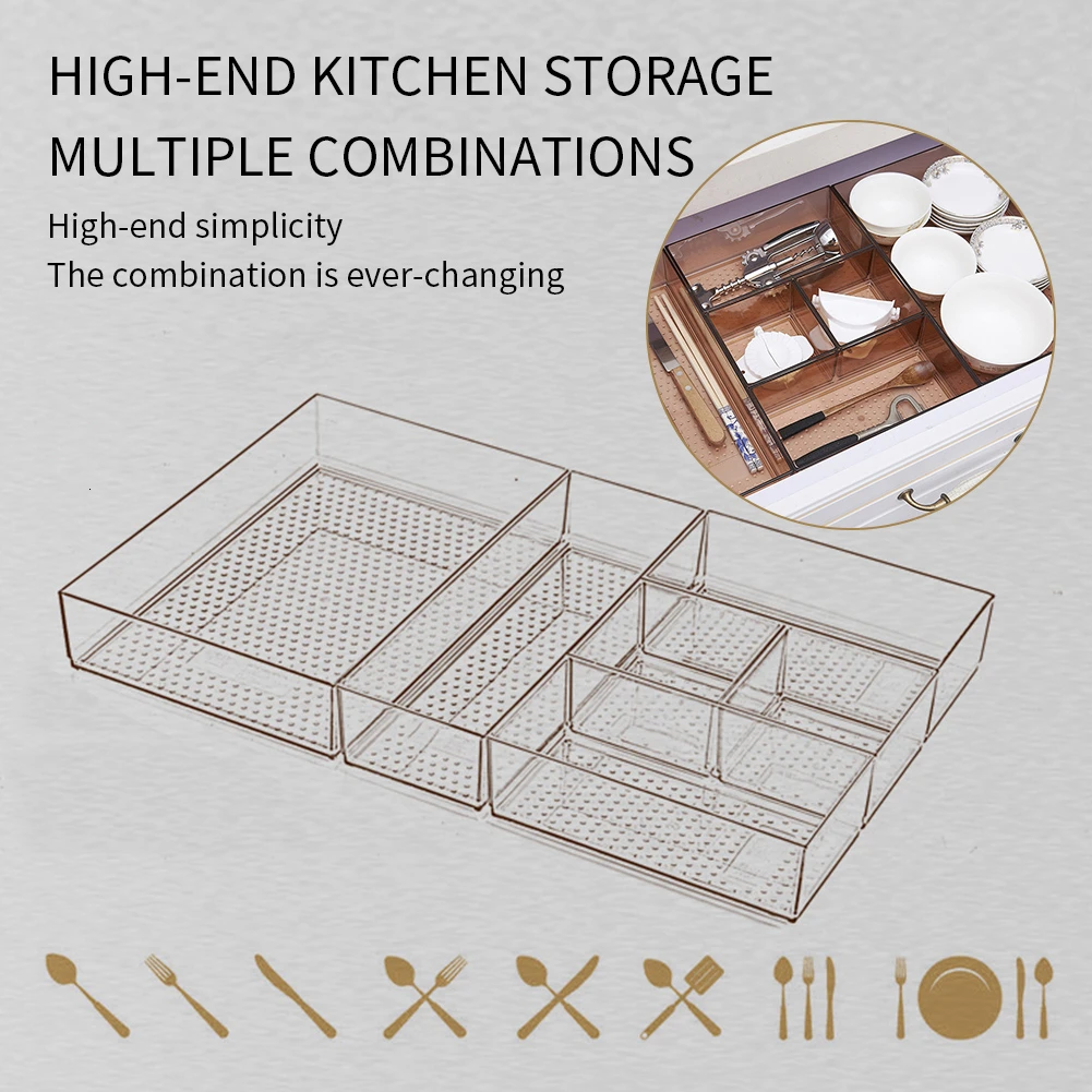 Кухонная подставка разделитель для ящика лоток с регулируемые разделители