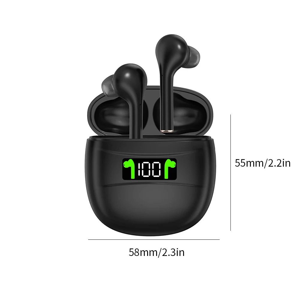 

TWS Wireless Earphones Bluetooth 5.0 Headphones IPX7 Waterproof Earbuds LED Display HD Stereo Built-In Mic For Xiaomi IPhone