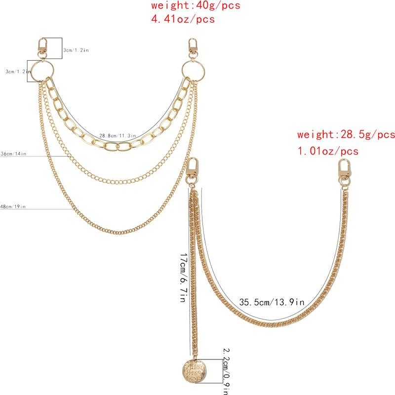 Лидер продаж модный ремень в стиле панк хип-хоп один/трехслойный цепочка для