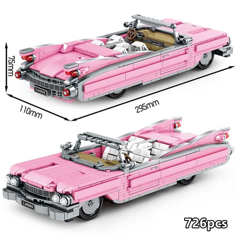 814 шт. классические винтажные строительные блоки для автомобилей город