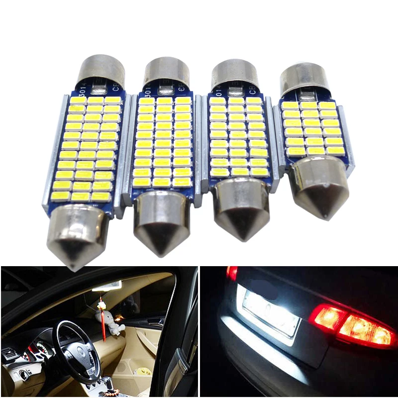 

4x C5W C10W 31mm 36mm 39mm 41mm Festoon Canbus LED bulb Auto Dome Light Car Vanity Lamp license plate light Car Styling White