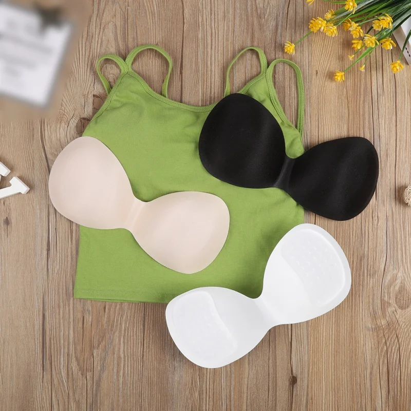 

1pair Breast Pad Comfy Thicken Sponge Bra Swimming Bikini Pad Women Breast Enhancer Swimsuit Padding Inserts Bra Chest Cups M