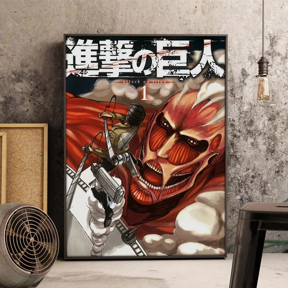 Модульные принты атака на Титанов японские картины домашний декор холст плакат