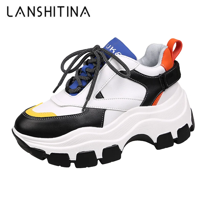 

Fashion 2021 Women Shoes Breathable Chunky Sneakers Vulcanize Shoes Female White Platform Spring Sport Dad Shoe Zapatos De Mujer