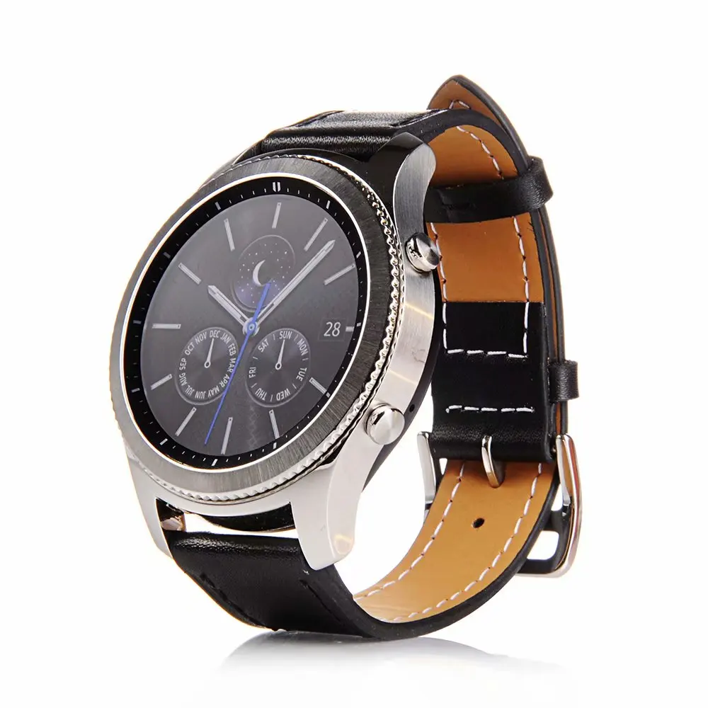 Часы Huawei GT2 ремешок для Samsung Gear S3 Galaxy Active 46 мм Универсальный 22 из натуральной кожи