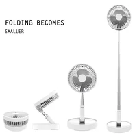 usb rechargeable folding telescopic floor fan portable mini summer fan for household bedroom desktop table fan cooling cooler
