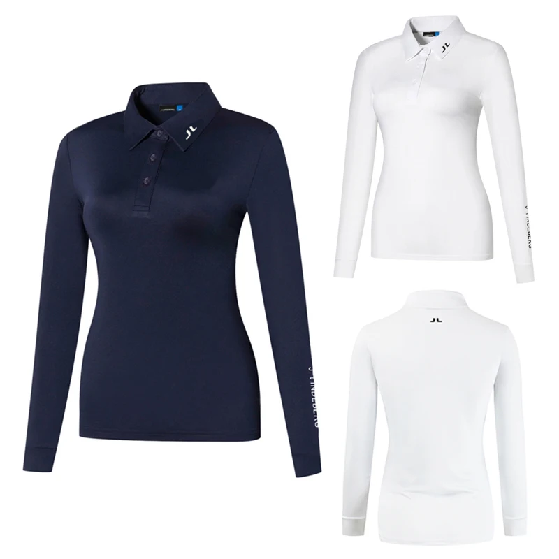 

Женская спортивная рубашка-поло с длинным рукавом, из мягкой эластичной ткани