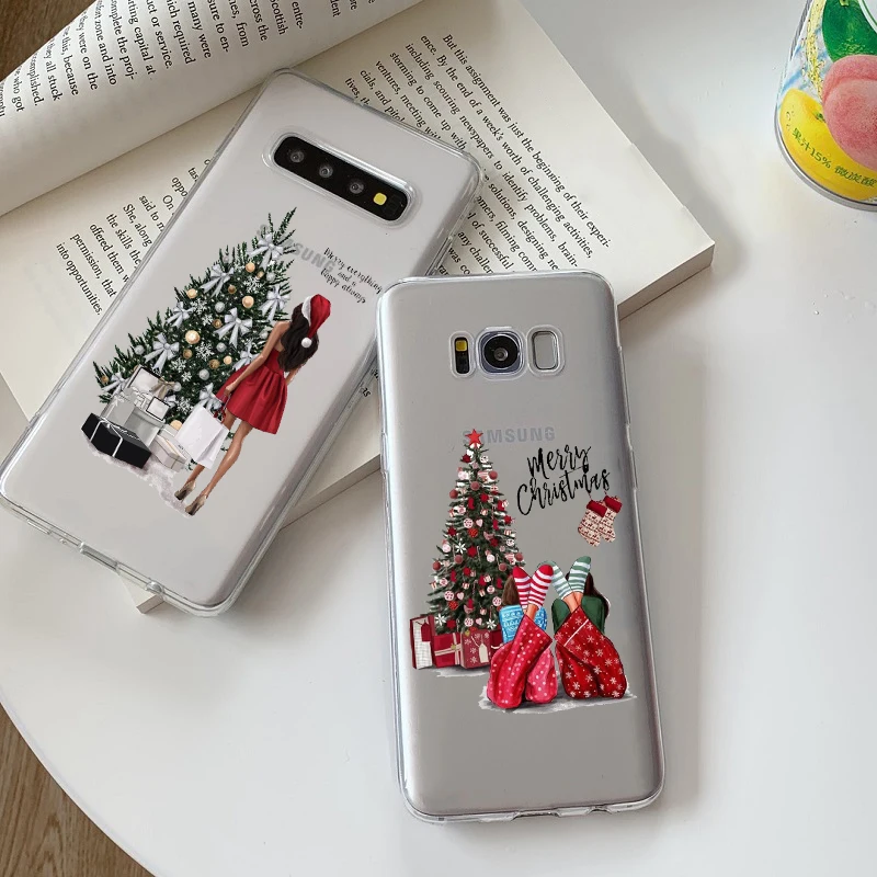 Модный Рождественский чехол для девочек 2020New Year Samsung Galaxy A70 A80 A750 A51 A71 A91 A30 A50 A10 A6 A8 A8plus|Бамперы| |