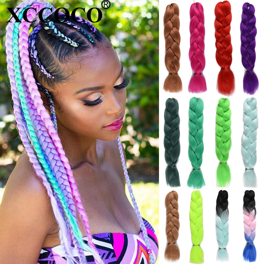 6 шт. синтетические волосы для наращивания в коробке |