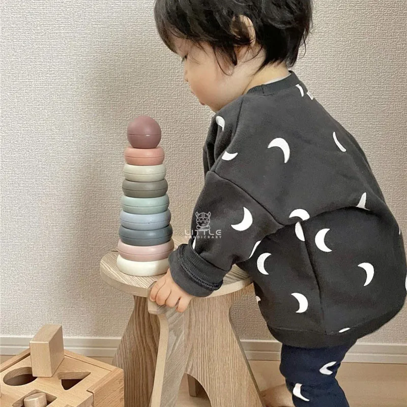 2022 Kids Boys Girls Sweater Autumn Winter Lovely Sweatshirt Cute Brand Children Tops Quality Cotton Toddler Long Sleeve Clothes