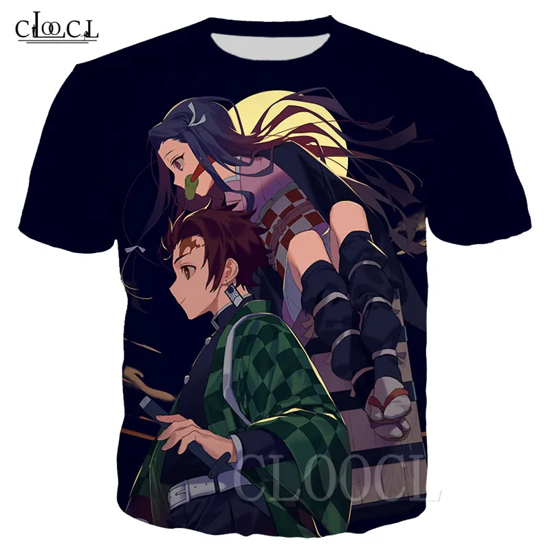 Лидер продаж футболка с изображением рассекающего демонов топы графическим