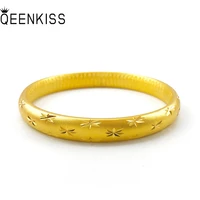 qeenkiss bt583 fine jewelry wholesale fashion woman mother birthday wedding gift meteor star words 8mm 24kt gold bracelet bangle