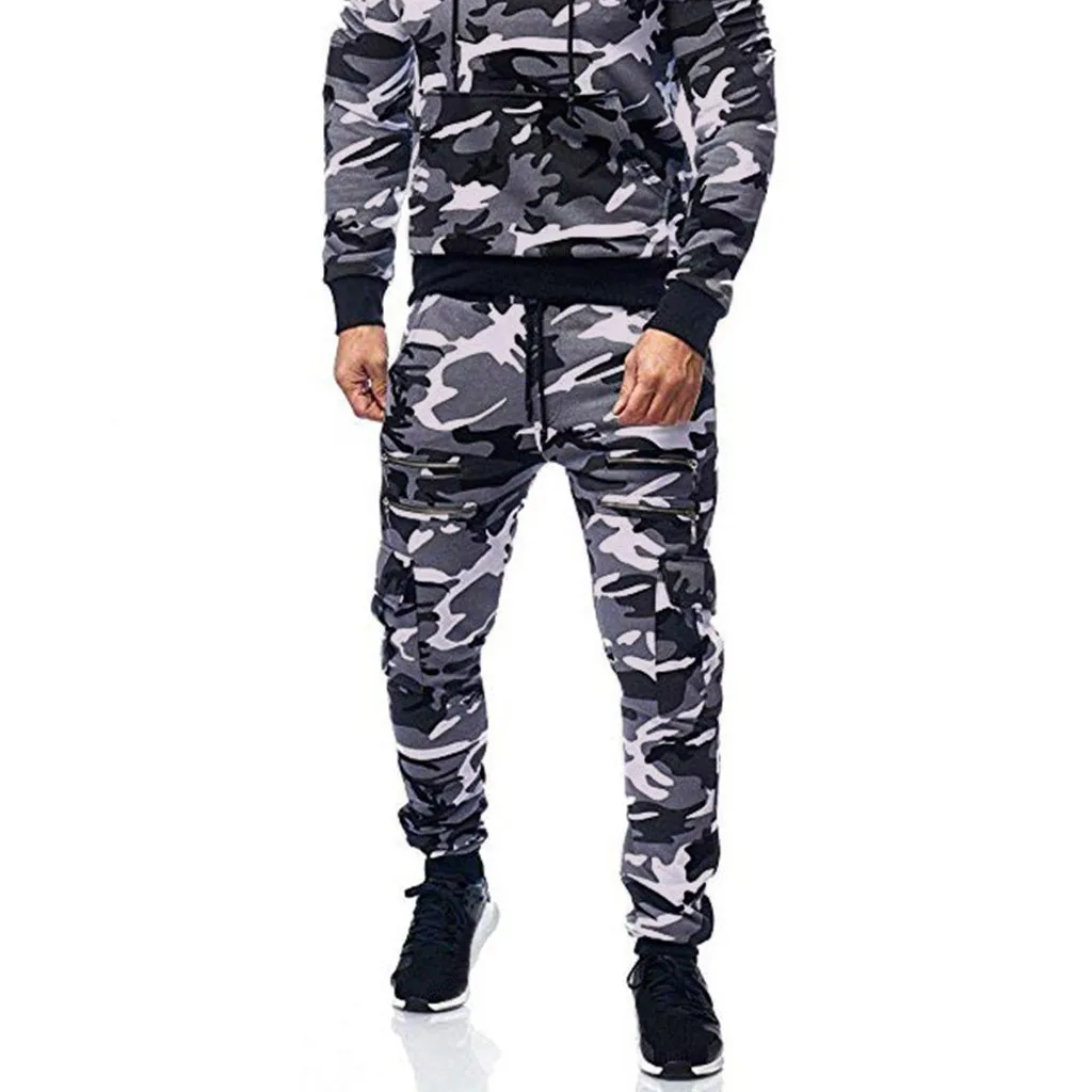 Модные камуфляжные мужские повседневные однотонные Свободные Лоскутные цветные